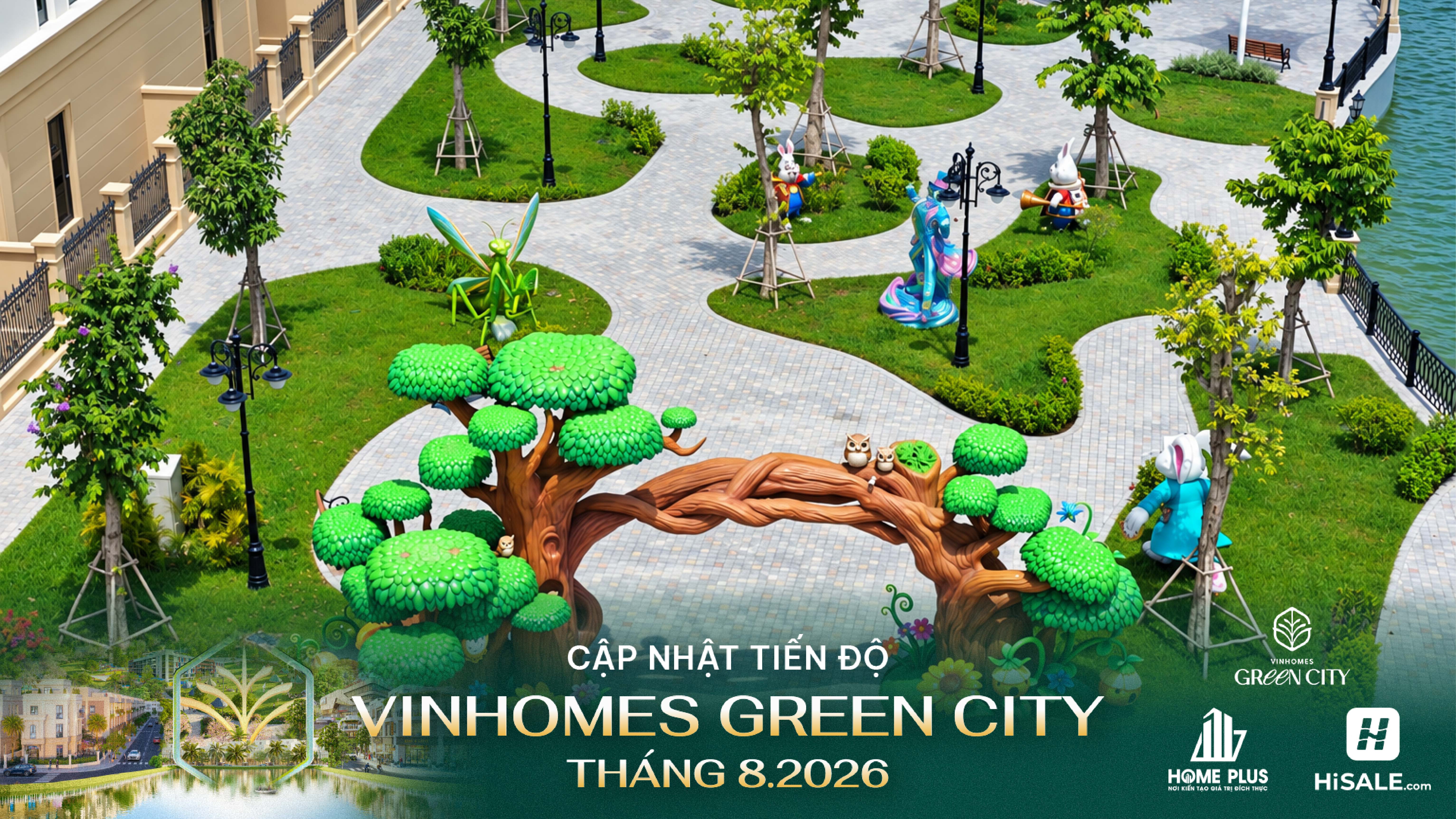 Tiến độ Vinhomes Green City tháng 8